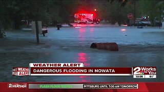 Dangerous flooding in Nowata