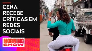 Ministra Anielle Franco anda de moto sem capacete no Rio