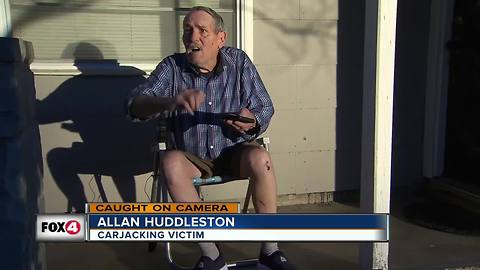 Military vet dragged by his own car after robbery