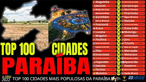Top 100 Cidades Mais Populosas do Estado da Paraíba