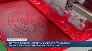 Pistons honor veterans, create t-shirt campaign with Vietnam hero