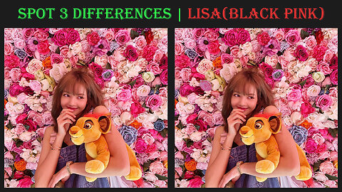 Spot the 3 differences | Lisa(Black Pink)