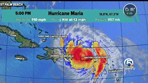 Hurricane Maria 5 p.m. advisory