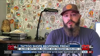Tattoo shops reopening in Kern County