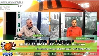 LIVE - TV NEWS BUZAU - "IN SLUJBA SPORTULUI", cu Catalin Paduraru. Ce așteptări avem la fotbal în…