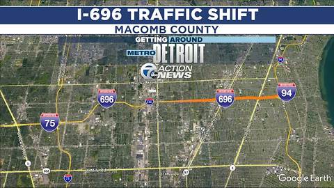 EB I-696 traffic shift to newly-rebuilt WB lanes postponed due to weather