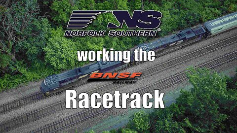Catching NS Hopper Train on BNSF Racetrack
