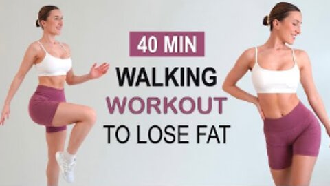 40 MIN FAST WALKING FAT BURN - Lose Weight to the Beat | No Repeat, No Jumping, Sweaty + Fun