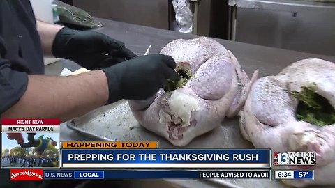 Prepping for Thanksgiving at Caesars Palace