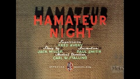1939, 1-28, Merrie Melodies, Hamateur Night
