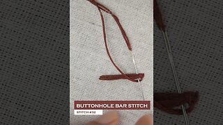 Buttonhole bar stitch #embrodiery