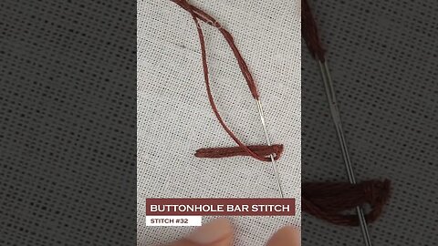 Buttonhole bar stitch #embrodiery
