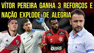 QUE LOUCURA! VÍTOR PEREIRA GANHA 3 REFORÇOS NO FLAMENGO E EXPLODE A NAÇÃO DE ALEGRIA - É TRETA!!!