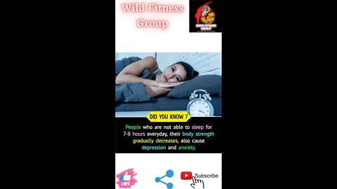 🔥People who don't sleep enough, suffers depression and anxiety🔥#fitness🔥#wildfitnessgroup🔥#shorts🔥