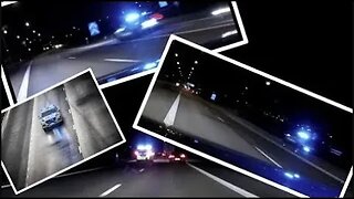 141 mph 225 km/h BMW Police Pursuit with dual spike strips in Sweden!