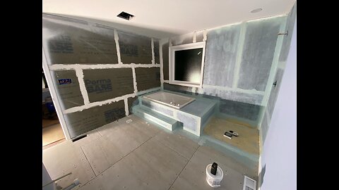 Master Bath tile work completed