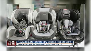 Get a free car seat when you deliver your baby at Tampa General Hospital