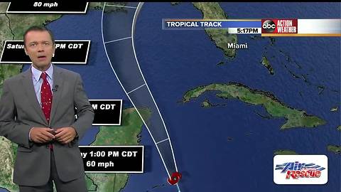 Tropical Storm Nate Forecast with Greg Dee on Friday, October 6, 2017 (5AM)