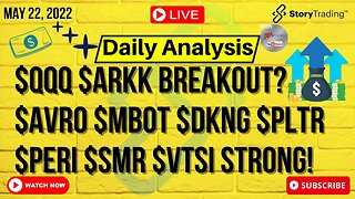 5/22/23 Daily Analysis: $QQQ $ARKK Breakout? $AVRO $MBOT $DKNG $PLTR $PERI $SMR $TEVA $VTSI Strong!