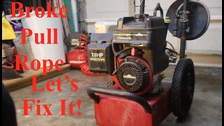 Craftsman 2700 psi 7hp B&S pressure washer recoil fix