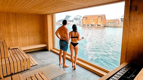 We Tried A Sauna Ice Swimming Tradition In Lofoten Islands Norway