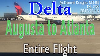 Entire flight: Delta airlines, Augusta to Atlanta #DL738