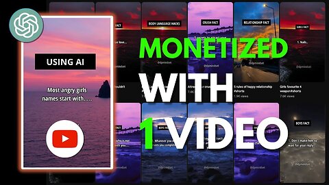 How To Monetize Faceless YouTube Channel With 1 Video