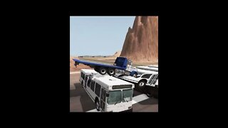 |MiniBeamNG/ Truck vs 10 Buses #02 BeamNG.Drive #Shorts