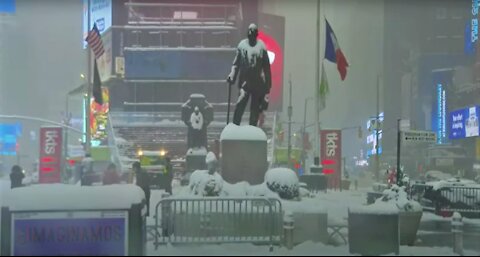 Tormenta de nieve y fuertes vientos paralizan Nueva York