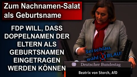 Zum Nachnamen-Salat als Geburtsname, Beatrix von Storch, AfD