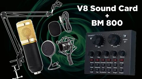 Review V8 Sound Card + Microfone BM 800 - Igor Taveira