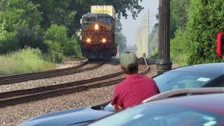 CSX Q009 Three Cars Long Intermodal Train from Berea, Ohio July 5, 2021