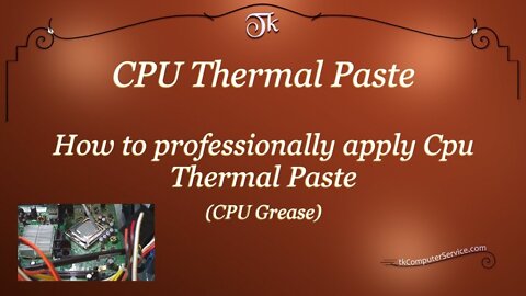 Hardware - How to professionally apply CPU Thermal Paste (CPU Thermal Grease)