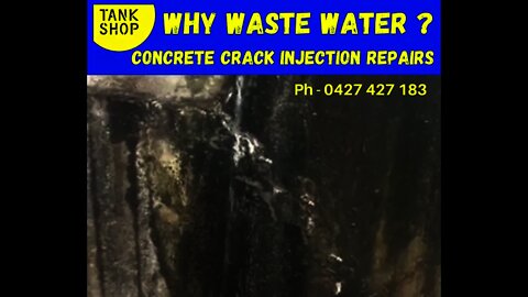 Pressure Injection Sealant - Concrete Tank Leaks Repaired without Emptying Your Water.