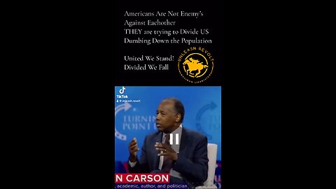 Ben Carson: We are not Enemy’s!