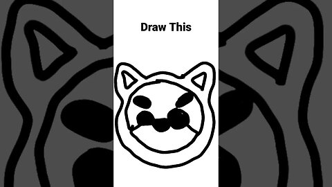 Draw Smirking Circle Cat #drawing #art #cats #cat