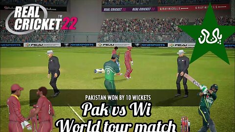 Pak vs Wi World Tour Match 🏏 | Pak win by 10 wickets 😱 | Real Cricket 22 Gameplay 🎮