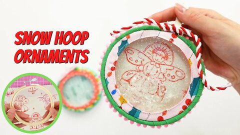 Snow Hoop Ornaments ☃️ Low-Sew Christmas Crafts