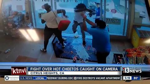 Fight over hot cheetos caught on camera