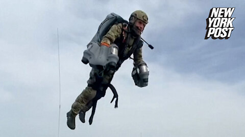 Gravity jet suit taken for a spin by the Royal Marines