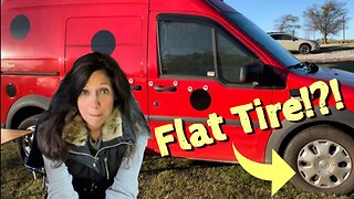 Solo Female VanLife | How to Fix a Flat Tire Without a Spare