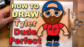 How To Draw Tyler from Dude Perfect • Draw With Charles Web Series