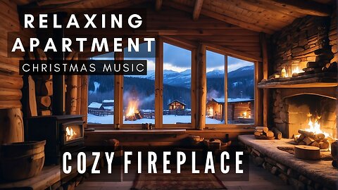 Christmas Songs, cozy winter ambience,cozy winter jazz,winter ambience, Cosy Crackling Fireplace.