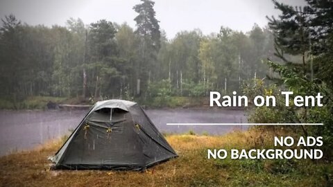 2 Hour Wet Camping | Rain On Tent | Black Screen