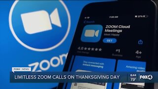 Zoom calls free on Thanksgiving