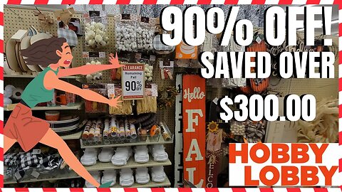 90% OFF FALL DECOR | PLUS HAUL | HOBBY LOBBY | STORE WALK THRU | #hobbylobby #hobbylobbyhaul