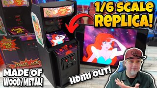 This RETRO Space Ace Arcade Machine Replica Is AMAZING! New Wave Toys Replicade Review!