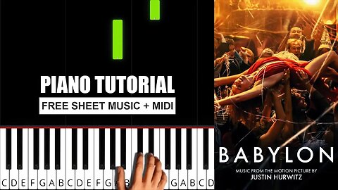Manny And Nellie's Theme - Babylon Motion Picture OST by Justin Hurwitz - (BEGINNER) Piano Tutorial