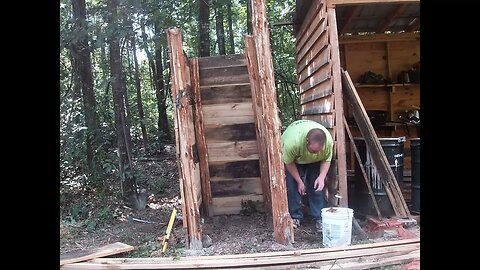 composting toilet outhouse build part 3, on the off grid homestead