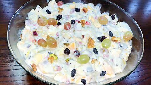 Creamy Fruit Chaat Recipe | Easy & Quick Cream Fruit Chaat